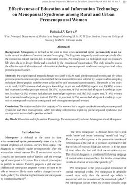 Effectiveness of Education and Information Technology on Menopausal Syndrome among Rural and Urban Premenopausal Women