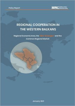 REGIONAL COOPERATION IN THE WESTERN BALKANS - "Mini-Schengen" Regional Economic Area