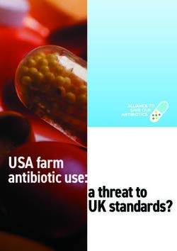 USA farm antibiotic use: a threat to UK standards? - Alliance to ...