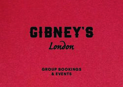 GROUP BOOKINGS & EVENTS - Gibney's London