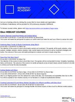 Eikon WEBCAST COURSES - Refinitiv Training