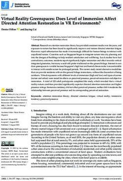 Virtual Reality Greenspaces: Does Level of Immersion Affect Directed Attention Restoration in VR Environments?