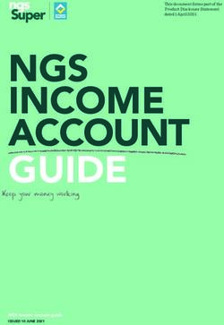 NGS INCOME ACCOUNT GUIDE - Keep your money working - NGS Super