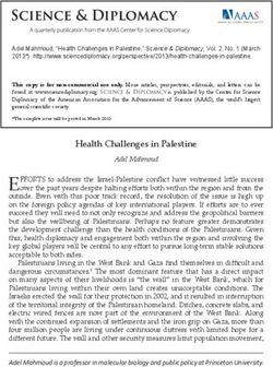 Health Challenges in Palestine