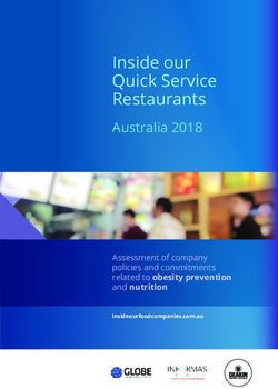 Inside our Quick Service Restaurants - Australia 2018 - Assessment of company policies and commitments related to obesity prevention and nutrition ...