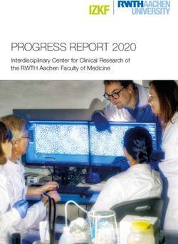 PROGRESS REPORT 2020 Interdisciplinary Center for Clinical Research of the RWTH Aachen Faculty of Medicine