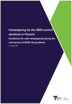 Campaigning for the 2020 council elections in Victoria - Guidelines for safe campaigning during the coronavirus (COVID-19) pandemic - Local ...