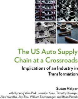 The US Auto Supply Chain at a Crossroads - Implications of an Industry in Transformation