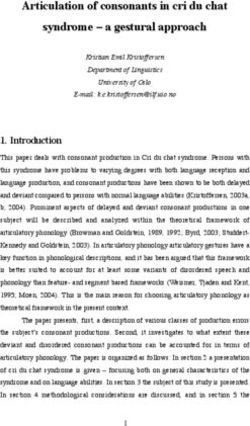 Articulation of consonants in cri du chat syndrome - a gestural approach