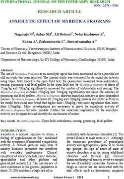 ANXIOLYTIC EFFECT OF MYRISTICA FRAGRANS - INTERNATIONAL JOURNAL OF PHYTOTHEARPY RESEARCH