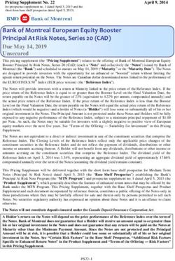 Bank of Montreal European Equity Booster Principal At Risk Notes, Series 20 (CAD) Due May 14, 2019 Unsecured
