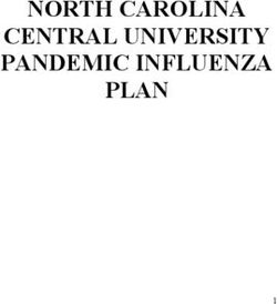 NORTH CAROLINA CENTRAL UNIVERSITY PANDEMIC INFLUENZA PLAN