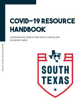 COVID-19 RESOURCE HANDBOOK - Comprehensive Guide to help return to training and competition safely