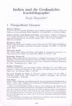 Indien und die Großmächte - Kurz bibliographie1