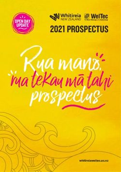 Rua tekau ma tahi - PROSPECTUS OPEN DAY UPDATE - Whitireia