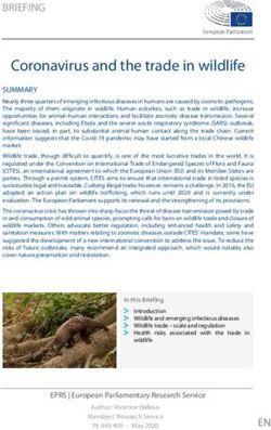 Coronavirus and the trade in wildlife - European Parliament