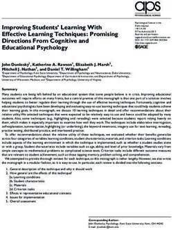 Improving Students' Learning With Effective Learning Techniques: Promising Directions From Cognitive and Educational Psychology