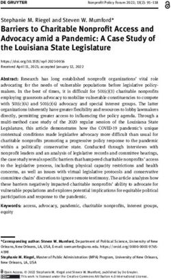 Barriers to Charitable Nonprofit Access and Advocacy amid a Pandemic: A Case Study of the Louisiana State Legislature