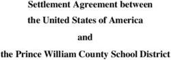 Settlement Agreement between the United States of America and the Prince William County School District