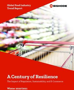 A Century of Resilience - Global Food Industry Trend Report - Winter 2020/2021 The Impact of Regulation, Sustainability, and E-Commerce - Signode