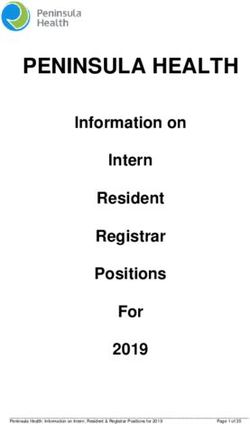 PENINSULA HEALTH Information on Intern Resident Registrar Positions For 2019