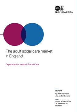 The adult social care market in England - Department of Health & Social Care REPORT - National Audit Office