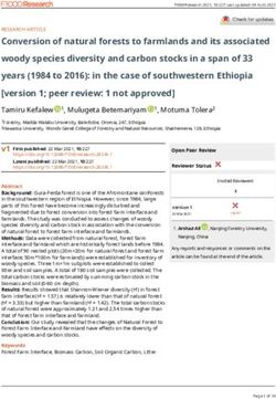 Conversion of natural forests to farmlands and its associated woody species diversity and carbon stocks in a span of 33 years (1984 to 2016): in ...