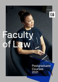 Faculty of Law - Postgraduate Courses 2021 - University of ...
