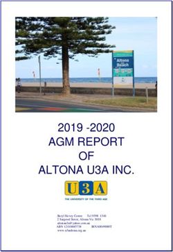 AGM REPORT 2019 -2020 - OF ALTONA U3A INC - U3A Altona