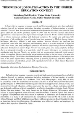 THEORIES OF JOB SATISFACTION IN THE HIGHER EDUCATION CONTEXT