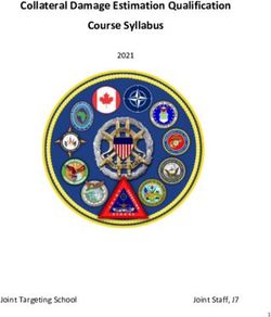 Collateral Damage Estimation Qualification Course Syllabus 2021 - Joint Targeting School - Joint Chiefs of Staff