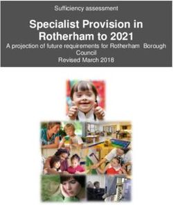 Specialist Provision in Rotherham to 2021 - Sufficiency assessment A projection of future requirements for Rotherham Borough Council Revised March ...