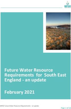 Future Water Resource Requirements for South East England - an update February 2021 - Page 1 of 16