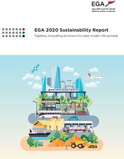 EGA 2020 Sustainability Report - Together, innovating aluminium to make modern life possible - Emirates Global Aluminium