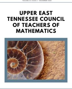 UPPER EAST TENNESSEE COUNCIL OF TEACHERS OF MATHEMATICS - VOLUME 21, ISSUE 4 - DECEMBE R 2020 - East Tennessee State University