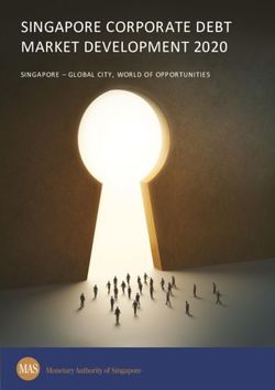 SINGAPORE CORPORATE DEBT MARKET DEVELOPMENT 2020 - SINGAPORE - GLOBAL CITY, WORLD OF OPPORTUNITIES
