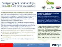 Designing In Sustainability - with ASDA and three key suppliers - Wrap