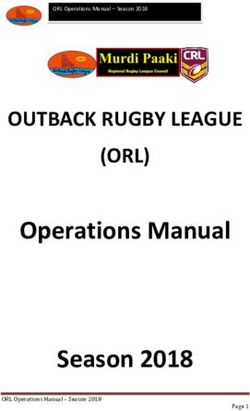 Operations Manual Season 2018 - OUTBACK RUGBY LEAGUE (ORL) - SportsTG