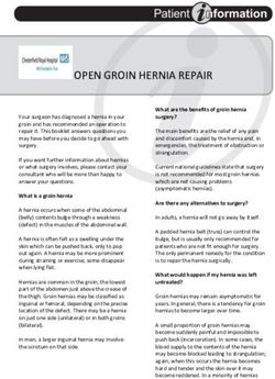OPEN GROIN HERNIA REPAIR - Chesterfield Royal Hospital