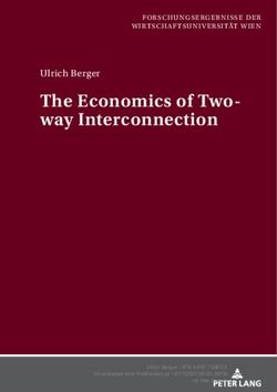 The Economics of Two- way Interconnection - Ulrich Berger - Peter Lang ...