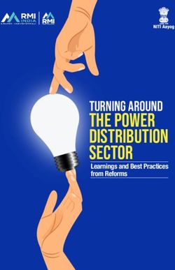 THE POWER DISTRIBUTION SECTOR - TURNING AROUND Learnings and Best Practices from Reforms - | NITI Aayog
