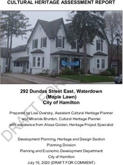 CULTURAL HERITAGE ASSESSMENT REPORT - 292 Dundas Street East, Waterdown (Maple Lawn) City of Hamilton