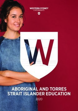 ABORIGINAL AND TORRES STRAIT ISLANDER EDUCATION 2020