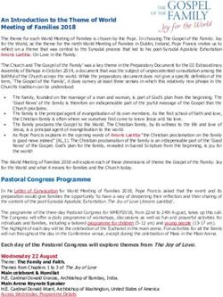 An Introduction to the Theme of World Meeting of Families 2018