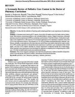 REVIEW A Systematic Review of Palliative Care Content in the Doctor of Pharmacy Curriculum