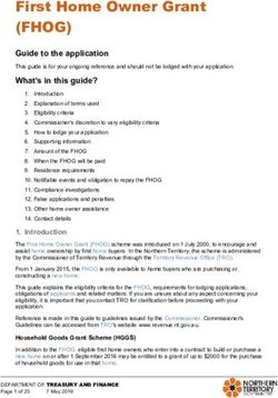 First Home Owner Grant - (FHOG) Guide to the application - NT Treasury