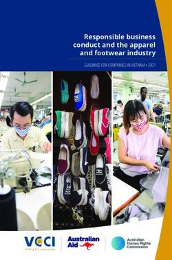 Responsible business conduct and the apparel and footwear industry - GUIDANCE FOR COMPANIES IN VIETNAM 2021