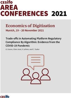 Economics of Digitization - Munich, 19 - 20 November 2021 Trade-offs in Automating Platform Regulatory Compliance By Algorithm: Evidence from the ...
