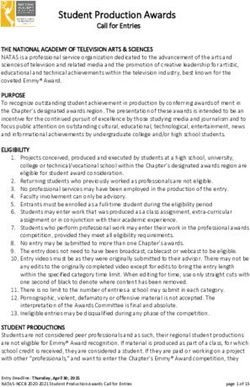 Student Production Awards - Call for Entries - Capital Emmys