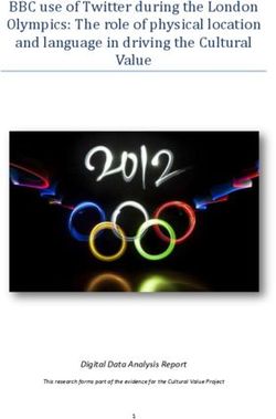 BBC use of Twitter during the London Olympics: The role of physical location and language in driving the Cultural Value - Digital Data Analysis Report